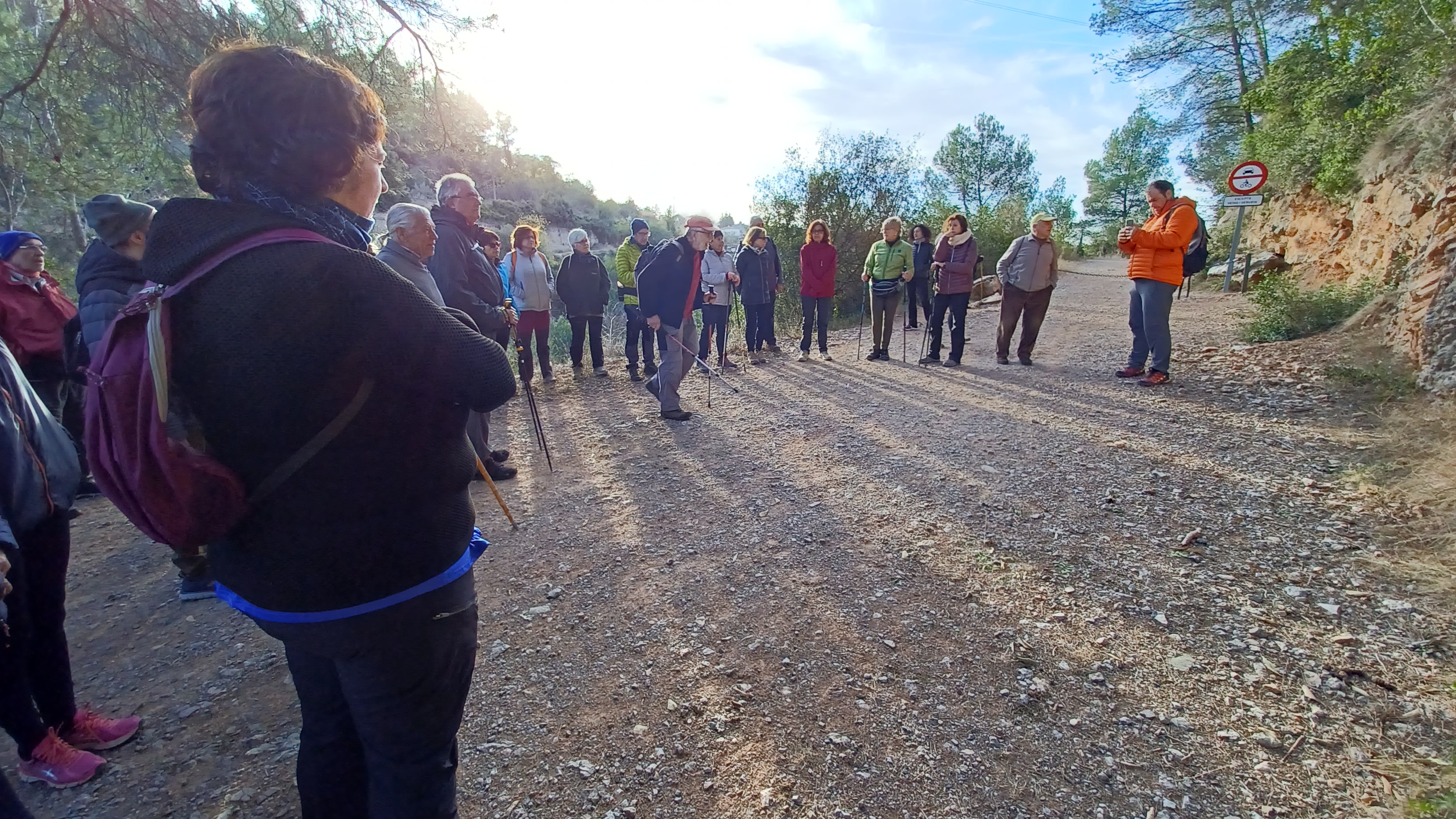 Punt de parada a l'itinerari de la pedra seca, a prop del Pla de Palau. || M. A.