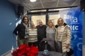 L'alcaldessa, Yolanda Rivera, amb Òscar Cardona, Montse Alsina, Montse da Silva i Emma Mirapeix