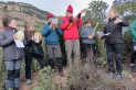 Moment de la cantada de Nadales a la Castellassa de Can Torras. || M. A.