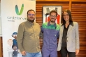 Peñalver, López-Atalaya i Rivera a les instal·lacions de Vidrala